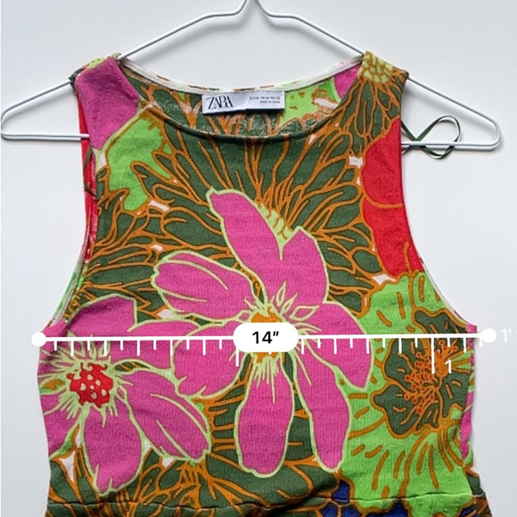 Zara Floral Knit Maxi Long Dress Limited Edition Rare Lightweight Medium - Picture 4 of 8